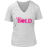 LiVit BOLD District Women's V-Neck Shirt Hot Pink - LiVit BOLD