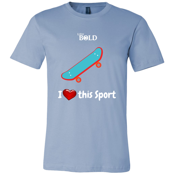 LiVit BOLD Canvas Men's Shirt - I Heart This Sport - Skateboard - LiVit BOLD