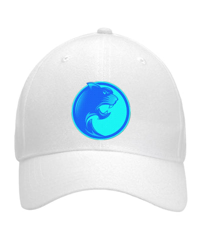 Pantherlete Athletics Hat - White  Curved Bill Velcro Strap - LiVit BOLD