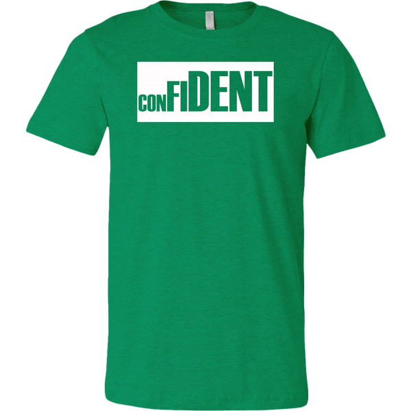 CONFIDENT Front and Back Print Men's T-Shirt - 16 Colors - LiVit BOLD - LiVit BOLD