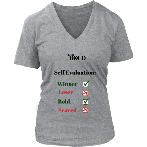 LiVit BOLD District Women's V-Neck Shirt - Self Evaluation - LiVit BOLD