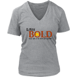 LiVit BOLD District Women's V-Neck Shirt - Blk - LiVit BOLD