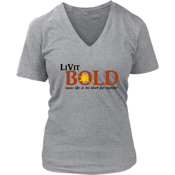 LiVit BOLD District Women's V-Neck Shirt - Blk - LiVit BOLD