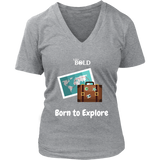 LiVit BOLD District Women's V-Neck Shirt - Born to Explore - LiVit BOLD