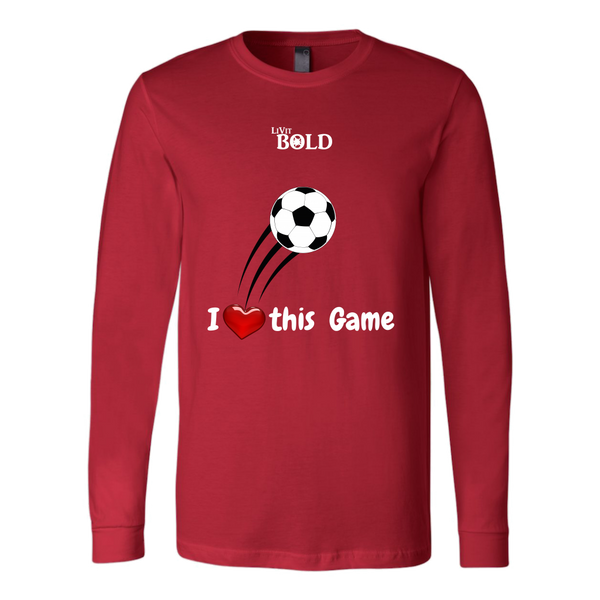 LiVit BOLD Canvas Long Sleeve Shirt - I Heart this Game - Soccer - LiVit BOLD