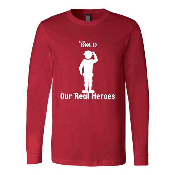 LiVit BOLD Canvas Long Sleeve Shirt - Our Real Heroes - Army Style - LiVit BOLD