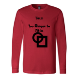 Too Unique To Fit In Men's Long Sleeve Top - LiVit BOLD - LiVit BOLD