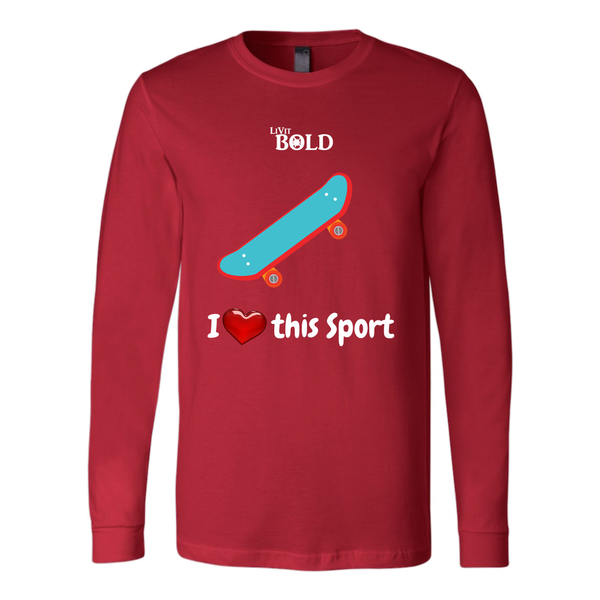 LiVit BOLD Canvas Long Sleeve Shirt - I Heart this Sport - Skateboarding - LiVit BOLD