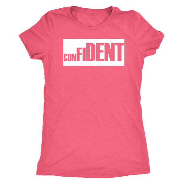 CONFIDENT Front and Back Print Women's Top - 10 Colors - LiVit BOLD - LiVit BOLD