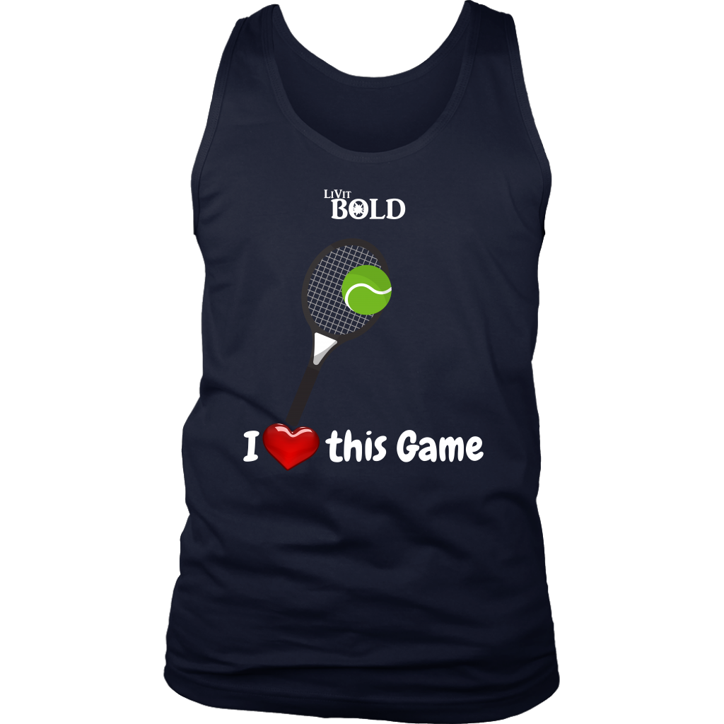 LiVit BOLD District Men's Tank - I Heart this Game - Tennis - LiVit BOLD