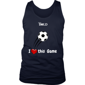 LiVit BOLD District Men's Tank - I Heart this Game - Soccer - LiVit BOLD