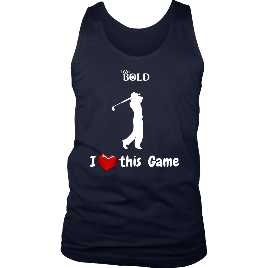 LiVit BOLD District Men's Tank - I Heart this Game - Golf - LiVit BOLD