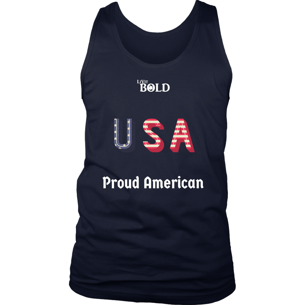 LiVit BOLD District Men's Tank - Proud American - LiVit BOLD