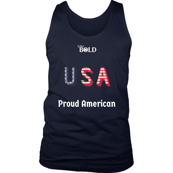 LiVit BOLD District Men's Tank - Proud American - LiVit BOLD