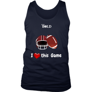 LiVit BOLD District Men's Tank - I Heart this Game - Football - LiVit BOLD