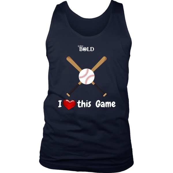 LiVit BOLD District Men's Tank - I Heart this Game - Baseball - LiVit BOLD