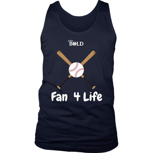 LiVit BOLD District Men's Tank - Fan 4 Life - Baseball - LiVit BOLD