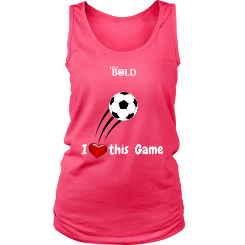 LiVit BOLD District Women's Tank - I Heart this Game - Soccer - LiVit BOLD