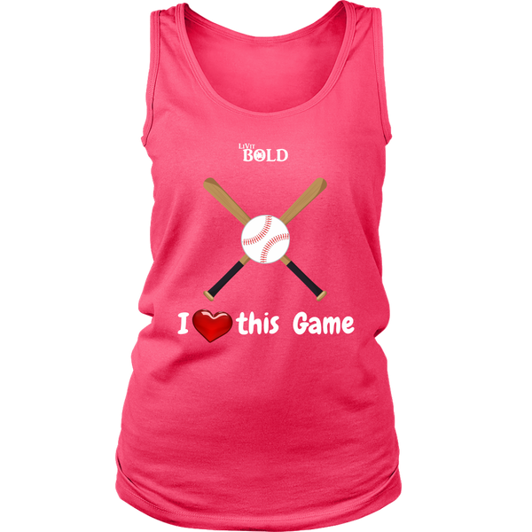 LiVit BOLD District Women's Tank - I Heart this Game - Baseball - LiVit BOLD