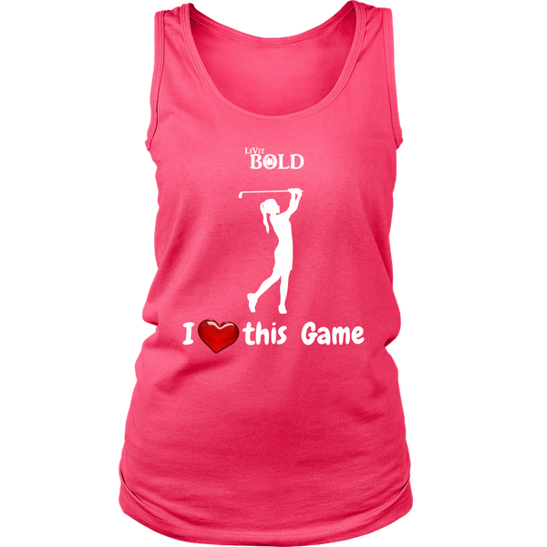 LiVit BOLD District Women's Tank - I Heart this Game - Golf - LiVit BOLD