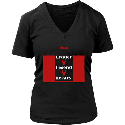 Leader.Legend.Legacy Women's V-Neck Top - 4 Colors - LiVit BOLD - LiVit BOLD