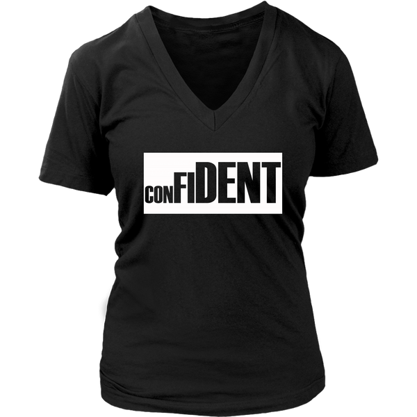 CONFIDENT Front and Back Print Women's Top - 7 Colors - LiVit BOLD - LiVit BOLD