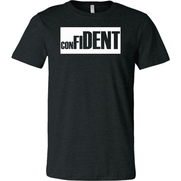 CONFIDENT Front and Back Print Men's T-Shirt - 16 Colors - LiVit BOLD - LiVit BOLD