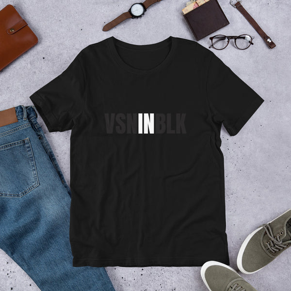 VSNINBLK - Short-Sleeve Unisex T-Shirt - Black - LiVit BOLD