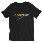 Content Apparel - Unisex Short Sleeve V-Neck T-Shirt - Black - LiVit BOLD