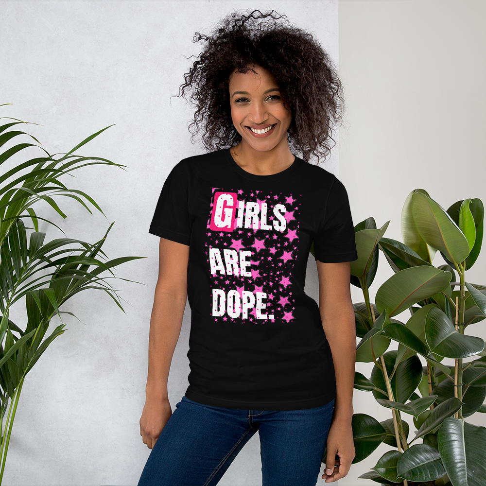 Girls Are Dope (GAD) It's Raining Stars Black Short-Sleeve T-Shirt - LiVit BOLD