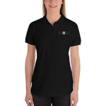 VSNINBLK Embroidered Women's Polo Shirt - Black - LiVit BOLD