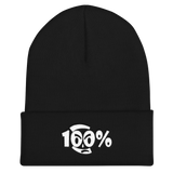 100% Apparel Cuffed Beanie Hat - LiVit BOLD - LiVit BOLD