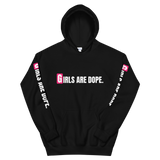 Girls Are Dope Hoodie with Front, Back and Sleeves Print - 7 Colors - LiVit BOLD