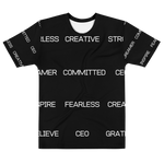 All Over Print Positive Words Men's T-shirt - LiVit BOLD