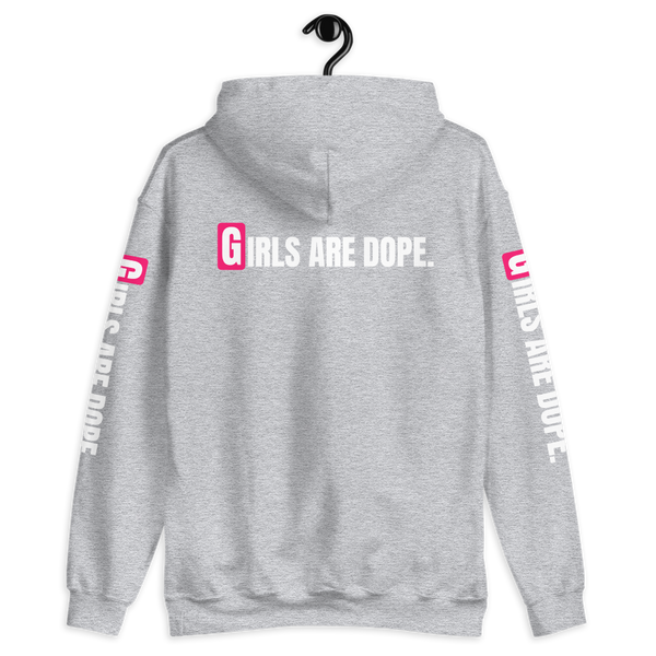 GIRLS ARE DOPE HOODIE WITH FRONT, BACK AND SLEEVES PRINT - 7 COLORS - LiVit BOLD