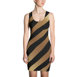 Black and Gold Stripes Sublimation Cut & Sew Dress - LiVit BOLD - LiVit BOLD
