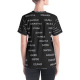 All Over Print Motivational Women's V-neck T-Shirt - LiVit BOLD