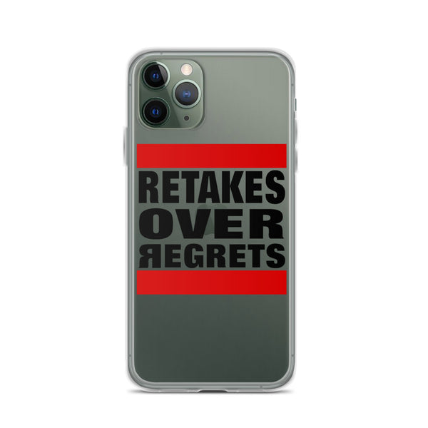 Retake Over Regrets iPhone Cases