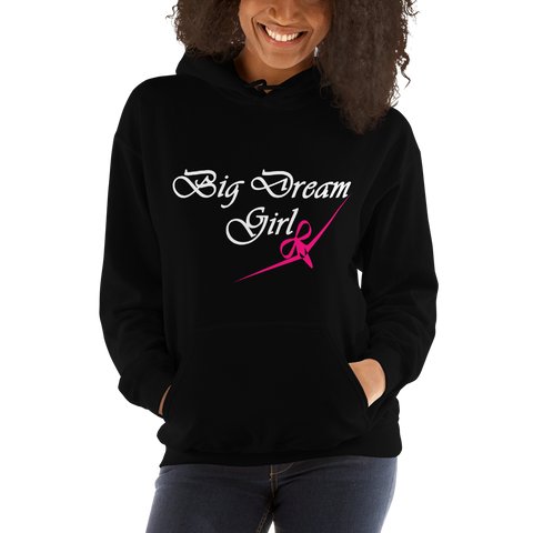 BIG DREAM GIRL - RIBBON BOW PLANE DESIGN - HOODED SWEATSHIRT - 3 COLORS - LiVit BOLD