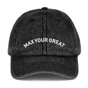 Max Your Great Vintage Cotton Twill Cap - 4 Colors - LiVit BOLD