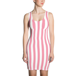 Pink and White Stripes Sublimation Cut & Sew Dress - LiVit BOLD - LiVit BOLD
