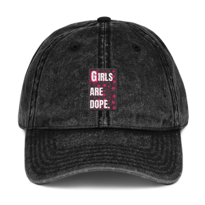 Girls Are Dope It's Raining Stars Vintage Cotton Twill Cap - Black, Navy & Maroon Colors - LiVit BOLD