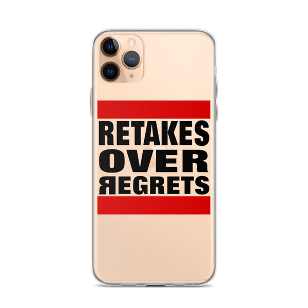 Retake Over Regrets iPhone Cases