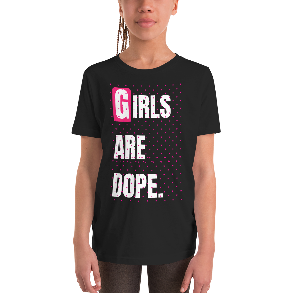 Girls Are Dope (GAD) Sprinkle, Sprinkle Little Stars Black Short Sleeve Girl Size T-Shirt - LiVit BOLD