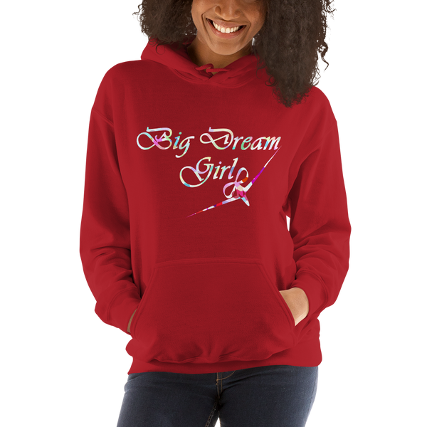 BIG DREAM GIRL - RIBBON BOW PLANE DESIGN - HOODED SWEATSHIRT - 4 COLORS - LiVit BOLD