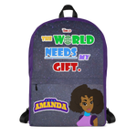 STAR AMANDA - THE WORLD NEEDS MY GIFT BACKPACK - Purple Color - LiVit BOLD