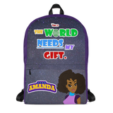 STAR AMANDA - THE WORLD NEEDS MY GIFT BACKPACK - Purple Color - LiVit BOLD