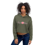 Rosa Rosa (Pink Rose in Italian) Women's Fleece Crop Hoodie - 3 Colors - LiVit BOLD
