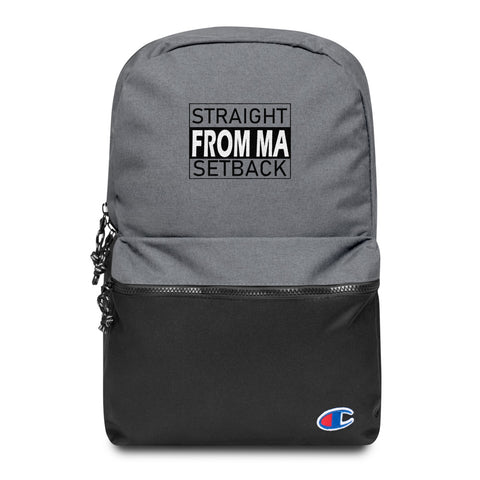 Straight From MA Setback Embroidered Champion Backpack - LiVit BOLD