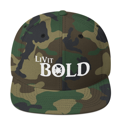 LiVit BOLD Snapback Hat - Army Style Collection - LiVit BOLD